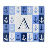Planche à découper monogramme Ancres (Devant)