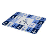 Planche à découper monogramme Ancres (Coin)