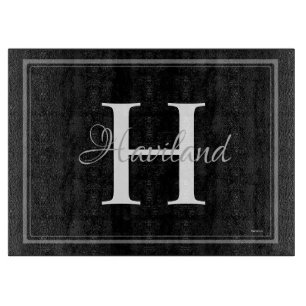 Planche À Découper Monogramme bicolore personnalisé HAMbyWG