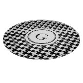 Planche À Découper Monogramme blanc noir chic de motif de (Coin)