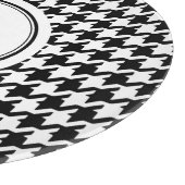 Planche À Découper Monogramme blanc noir chic de motif de (Coin)