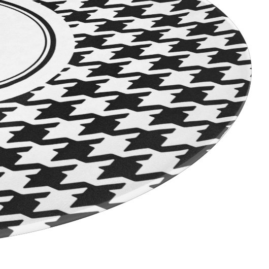 Planche À Découper Monogramme blanc noir chic de motif de (Coin)