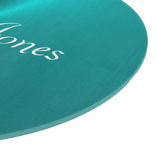 Planche À Découper Monogramme bleu brillant en faux métal (Coin)