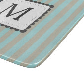 Planche À Découper Monogramme bleu-clair et beige de coutume de (Coin)