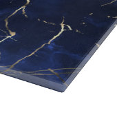 Planche À Découper Monogramme Bleu Marbre Cutting Board (Coin)