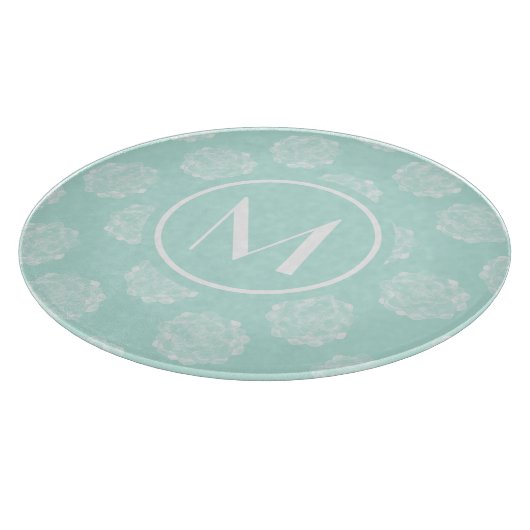 Planche À Découper Monogramme | Bonheur des Plantes | Pastel Succulen (Coin)