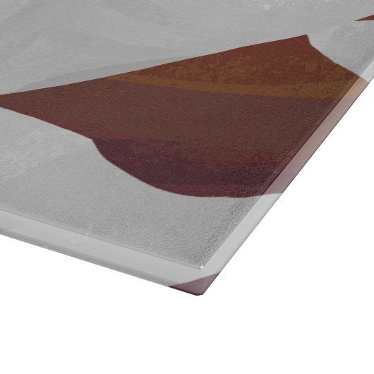 Planche À Découper Monogramme Brown et blanc de vache (Coin)