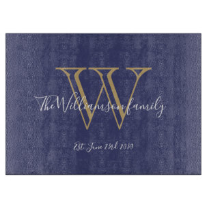 Planche À Découper Monogramme cadeau Mariage rustique initial + Nom b