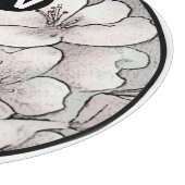 Planche À Découper Monogramme Cerise Fleur Verre Découpe (Coin)