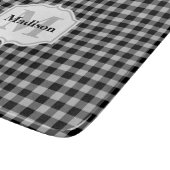 Planche À Découper Monogramme classique blanc noir gris bison plaqué (Coin)