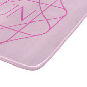 Planche À Découper Monogramme cool, Style de logo de hanche | Rose & (Coin)