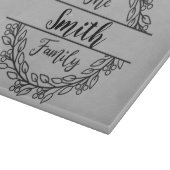 Planche À Découper Monogramme Couronne avec Nom de Famille (Coin)
