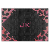 Planche À Découper Monogramme Dalmatien Noir et Rouge (Devant)