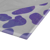 Planche À Découper Monogramme Dalmatien violet et blanc (Coin)