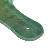 Planche À Découper Monogramme D'Aquarelle Vert Et Bleu Établi (Coin)