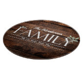 Planche À Découper Monogramme de famille rustique (Coin)