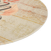 Planche À Découper Monogramme de feuilles d'automne rustique (Coin)