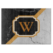 Planche À Découper Monogramme de marbre (Devant)