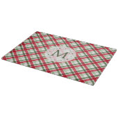 Planche À Découper Monogramme de Noël rouge vert (Coin)