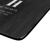 Planche À Découper Monogramme de nom et message moderne éditable | No (Coin)