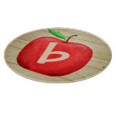 Planche À Découper Monogramme de pomme rouge (Coin)