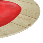 Planche À Découper Monogramme de pomme rouge (Coin)