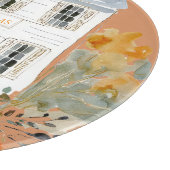 Planche À Découper Monogramme de porcelaine d'automne agricole (Coin)