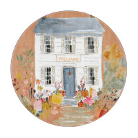 Monogramme de porcelaine d'automne agricole