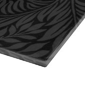 Planche À Découper Monogramme de script floral noir élégant or (Coin)