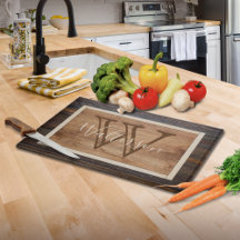 Monogramme de ton de bois rustique