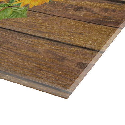 Planche À Découper Monogramme de tournesol (Coin)