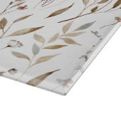 Planche À Découper Monogramme Delicate Aquarelle Fleurs séchées Feuil (Coin)