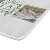 Planche À Découper Monogramme deux photos | Cadre de verdure personna (Coin)