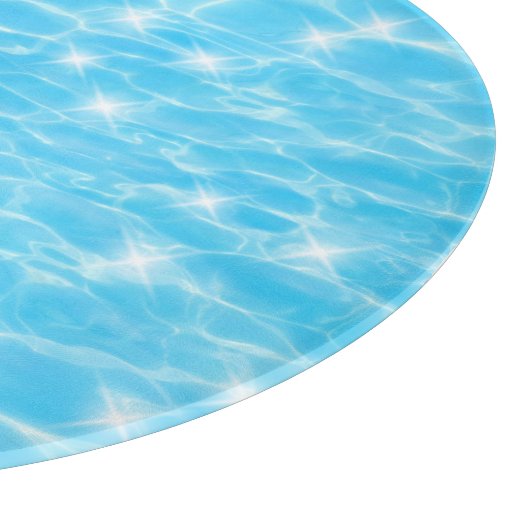 Planche À Découper Monogramme Eau ondule textures d'eau chic moderne (Coin)