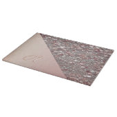 Planche À Découper Monogramme élégant en or rose (Coin)