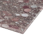Planche À Découper Monogramme élégant en or rose (Coin)
