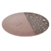 Planche À Découper Monogramme élégant en or rose (Coin)