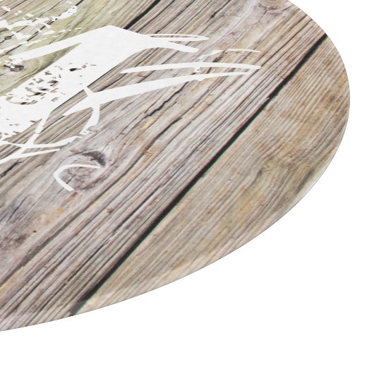 Planche À Découper Monogramme en bois rustique (Coin)