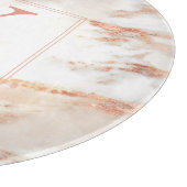 Planche À Découper Monogramme en cuivre Rose or métal  (Coin)