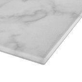 Planche À Découper Monogramme en marbre blanc personnalisé (Coin)