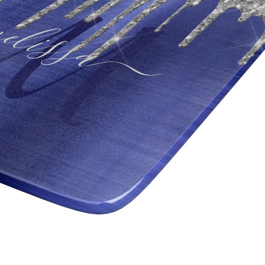 Planche À Découper Monogramme en métal brosse à Parties scintillant à (Coin)