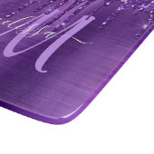 Planche À Découper Monogramme en métal brosse à Parties scintillant à (Coin)