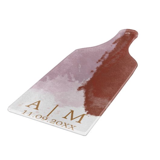 Planche À Découper Monogramme en terre cuite moderne (Coin)