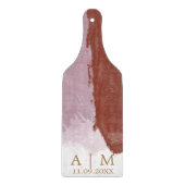 Planche À Découper Monogramme en terre cuite moderne (Devant)