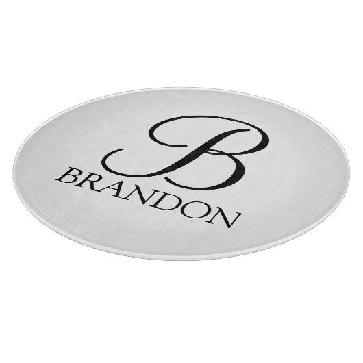 Planche À Découper Monogramme et nom de script personnalisé (Coin)
