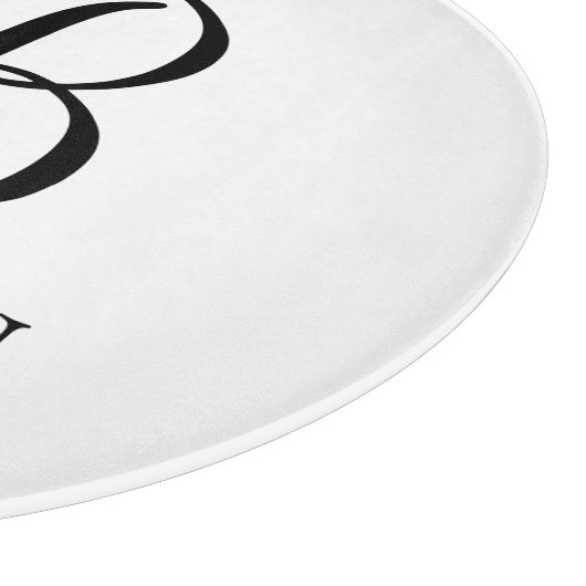 Planche À Découper Monogramme et nom de script personnalisé (Coin)