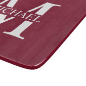 Planche À Découper Monogramme et nom personnalisés (Coin)