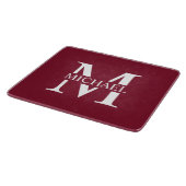 Planche À Découper Monogramme et nom personnalisés (Coin)