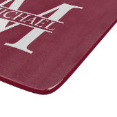 Planche À Découper Monogramme et nom personnalisés (Coin)