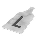 Planche À Découper Monogramme et nom personnalisés modernes (Coin)